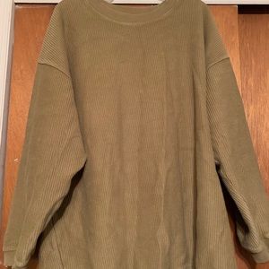 aerie new love corded oversized sweatshirt